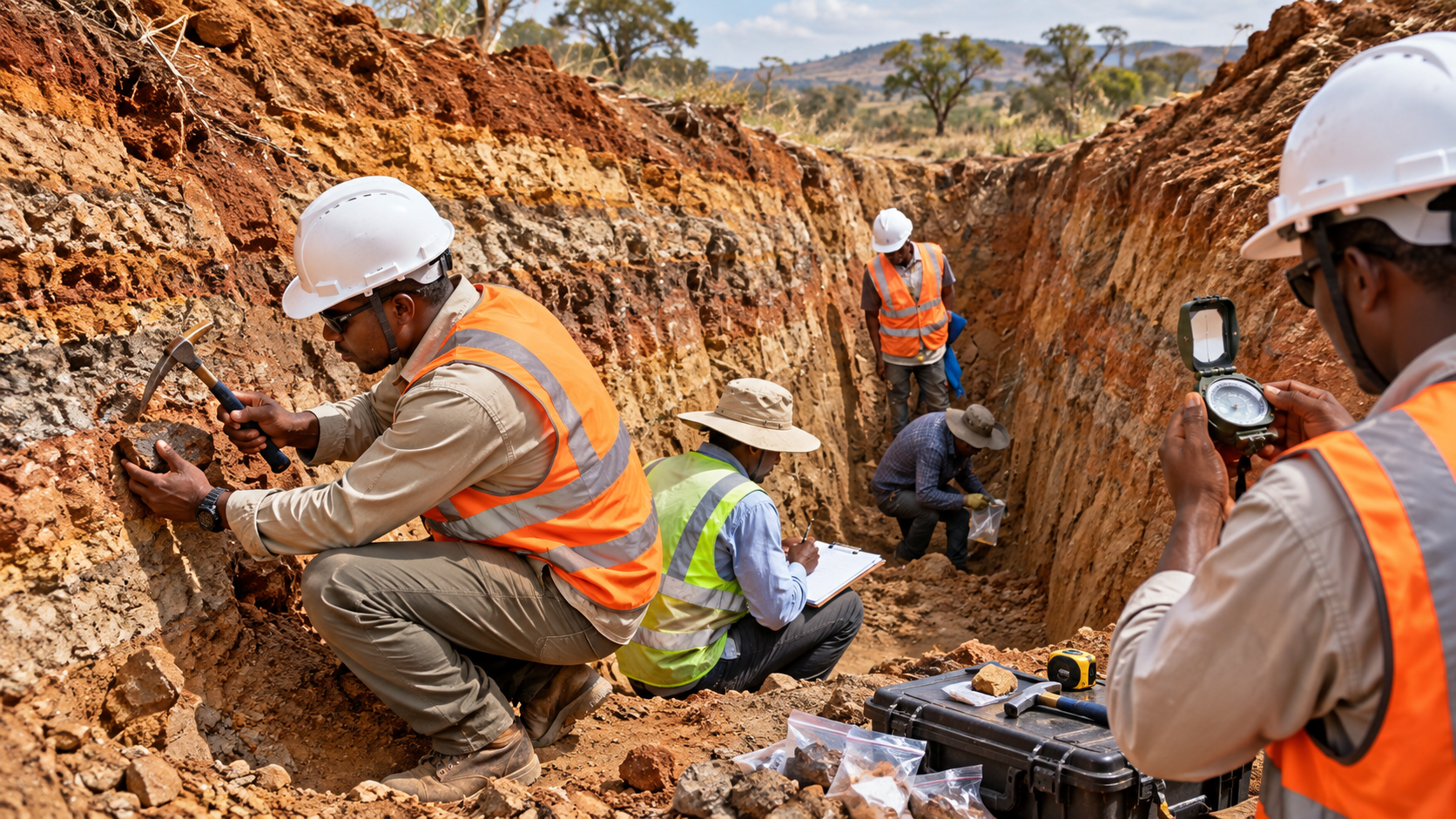 Base and precious metals exploration fieldwork
