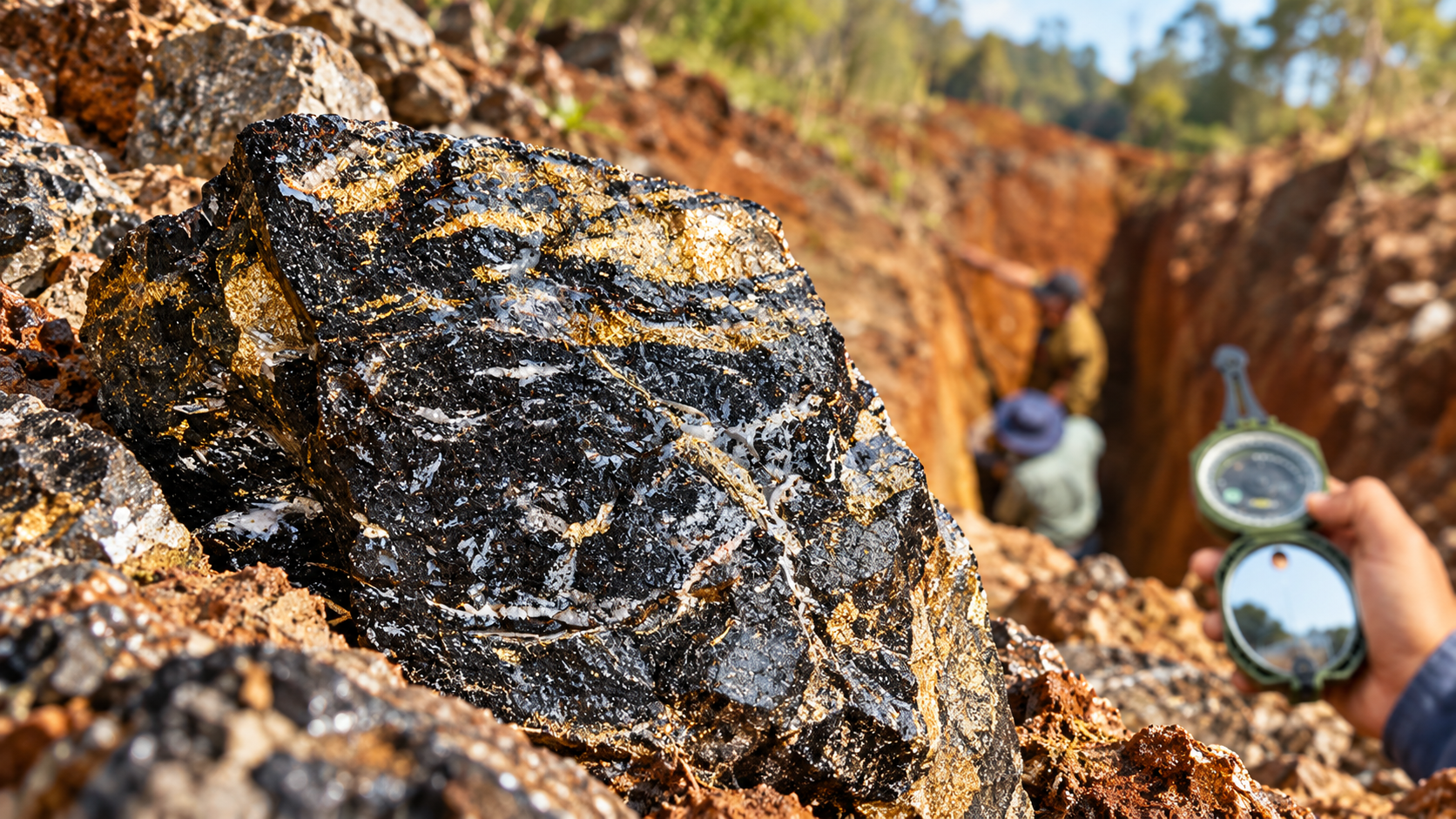 Mineral ore sample from exploration activity